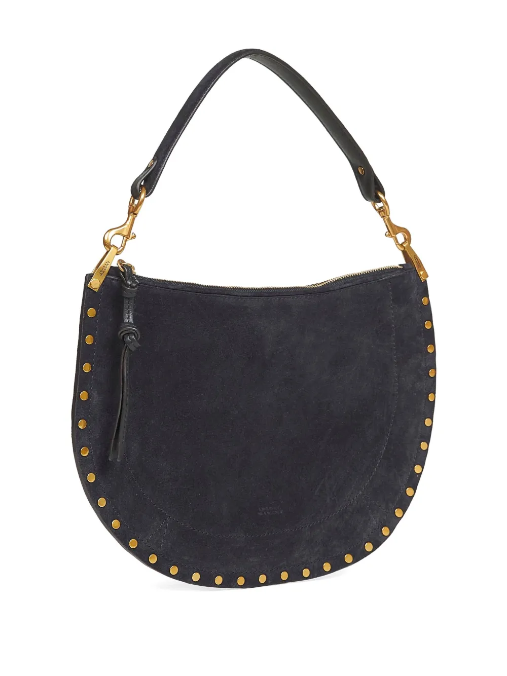 Isabel Marant Oskan Studs Leather Shoulder Bag In Blue