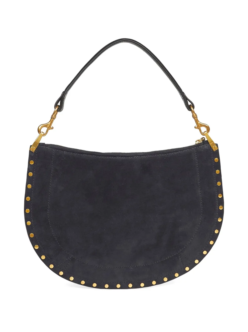 Isabel Marant Oskan Studs Leather Shoulder Bag In Blue