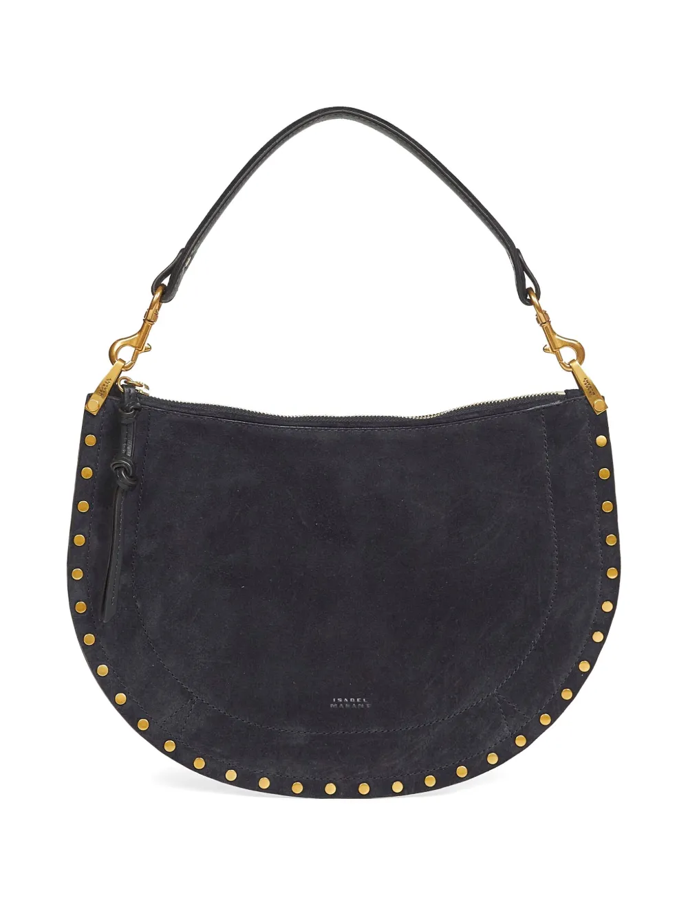 Isabel Marant Oskan Studs Leather Shoulder Bag In Blue