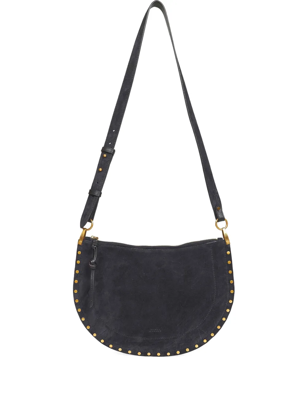 Isabel Marant Oskan Studs Leather Shoulder Bag In Blue