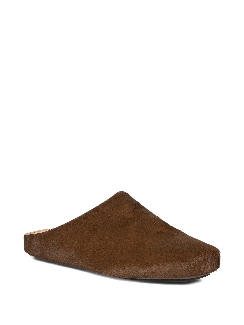 Uma Wang leather slippers - DARK OLIVE