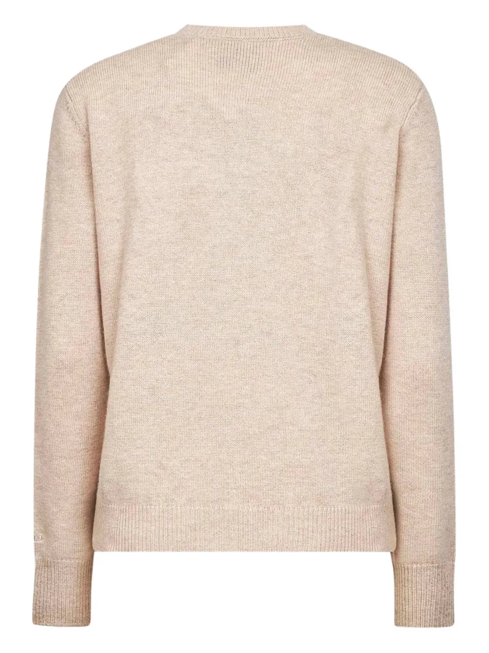 Mc2 Saint Barth Beige Jacquard Wool Blend New Queen Sweater In Neutral
