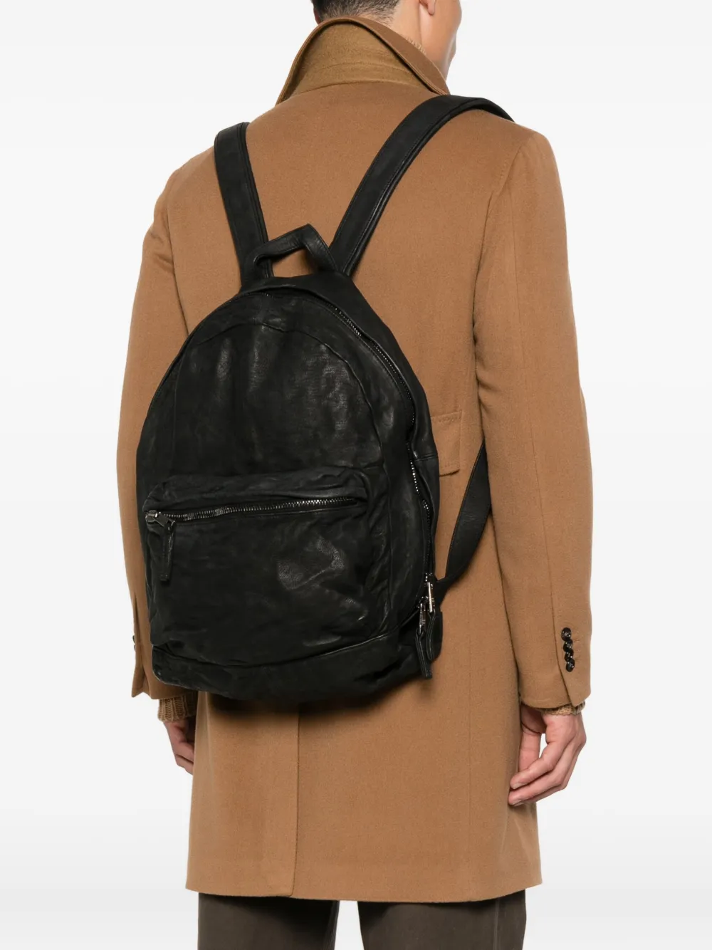 Giorgio Brato Leather Backpack In Black