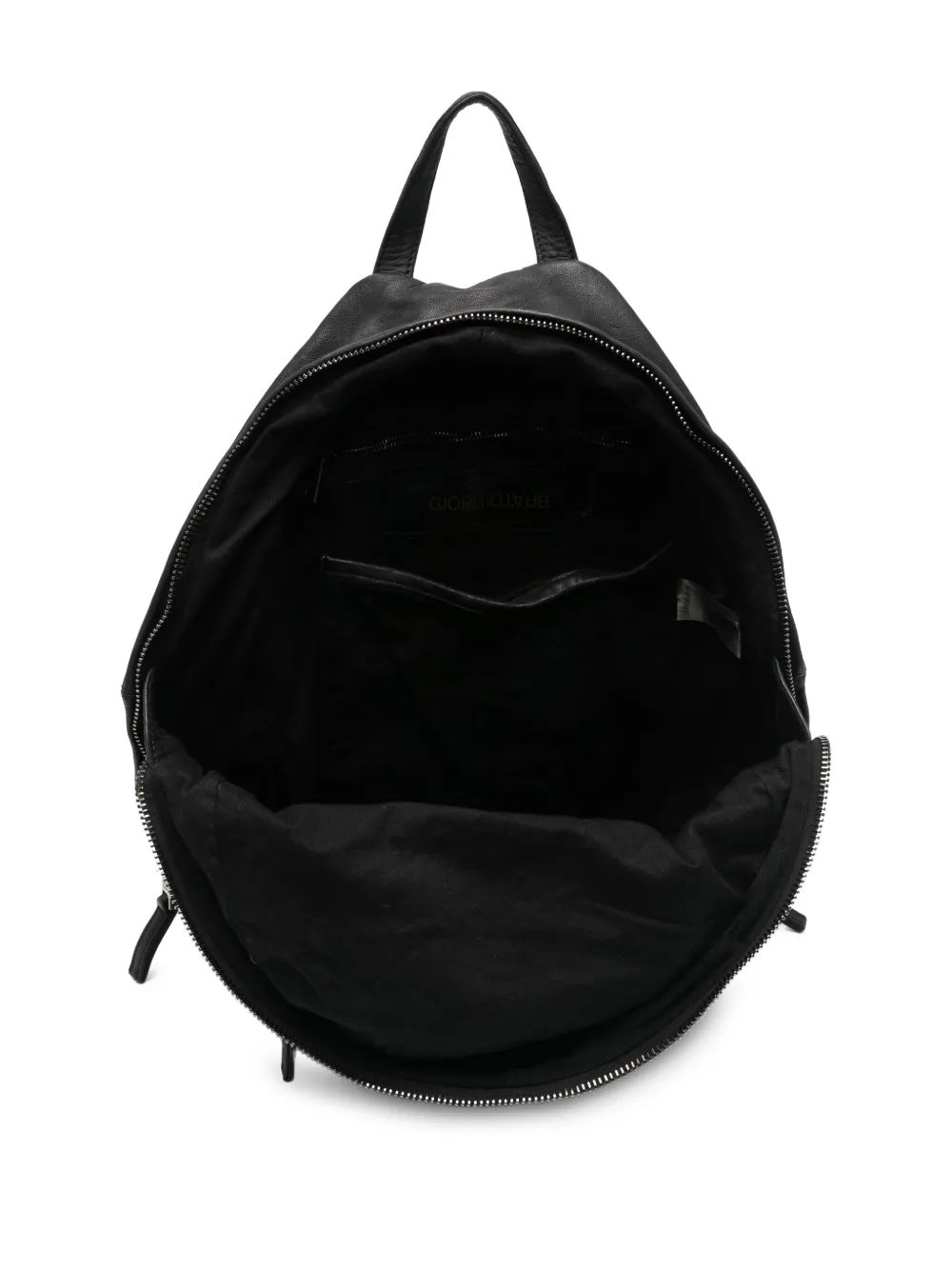 Giorgio Brato Leren rugtas Zwart