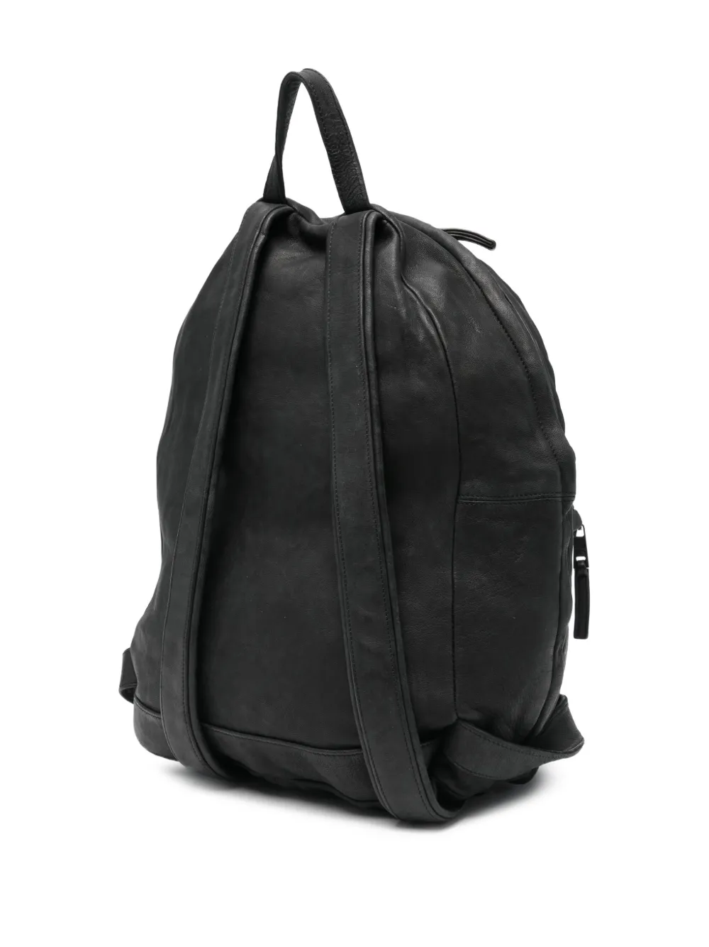 Giorgio Brato Leren rugtas Zwart