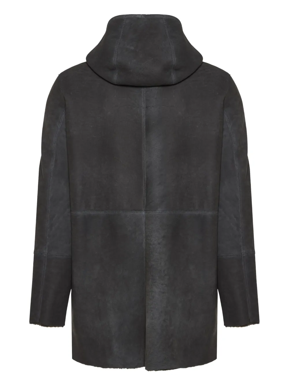 Giorgio Brato hooded zip coat - Zwart