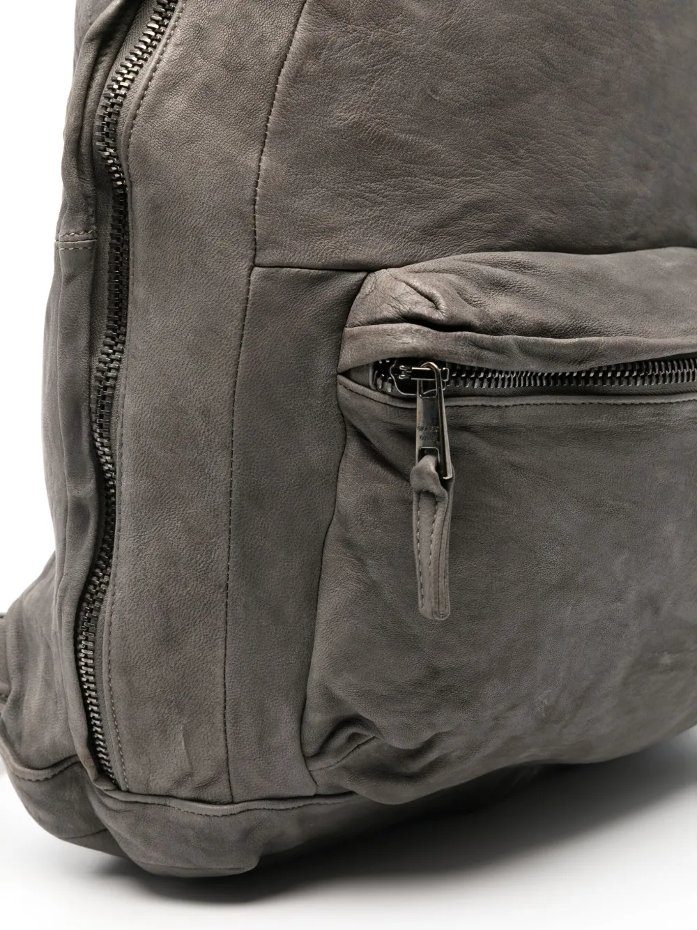 Giorgio Brato Leren rugtas Grijs