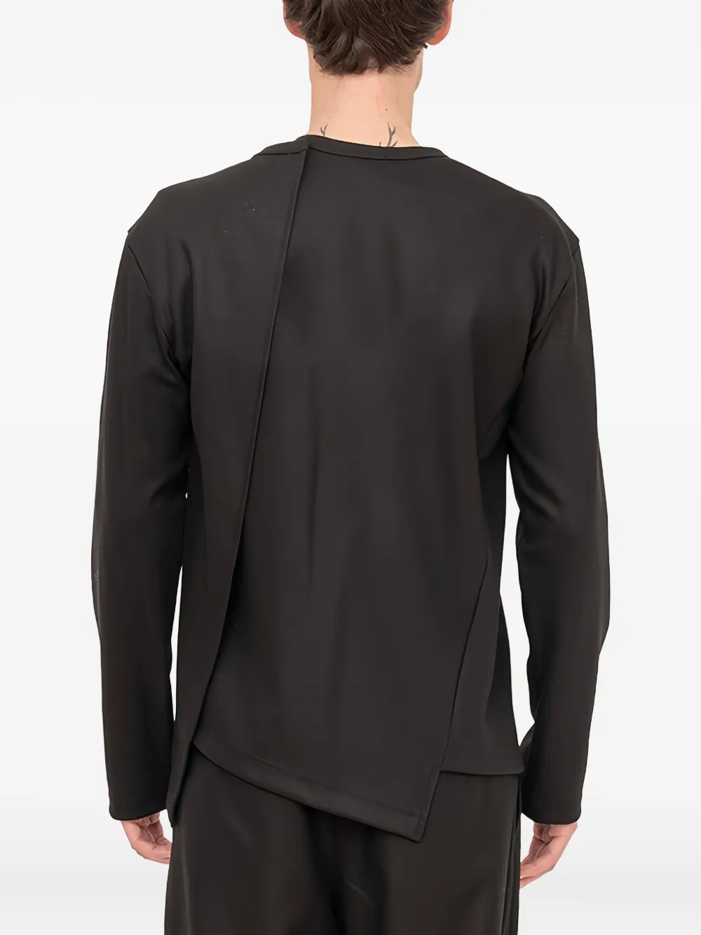 Comme des Garçons Homme Plus Asymmetrisch T-shirt Zwart