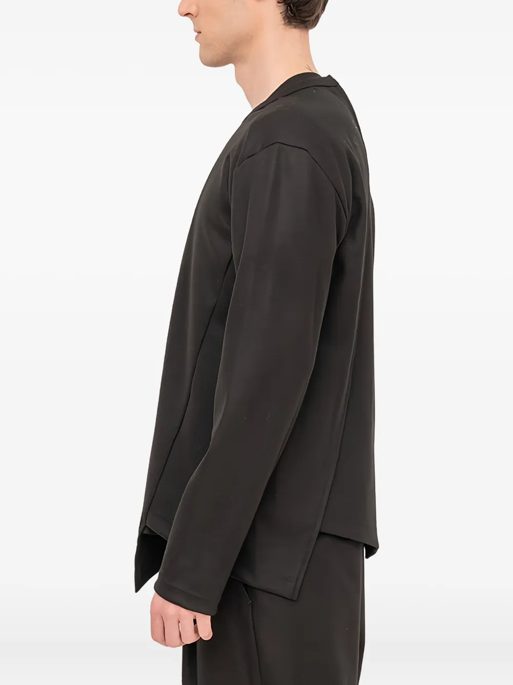 Comme des Garçons Homme Plus Asymmetrisch T-shirt Zwart