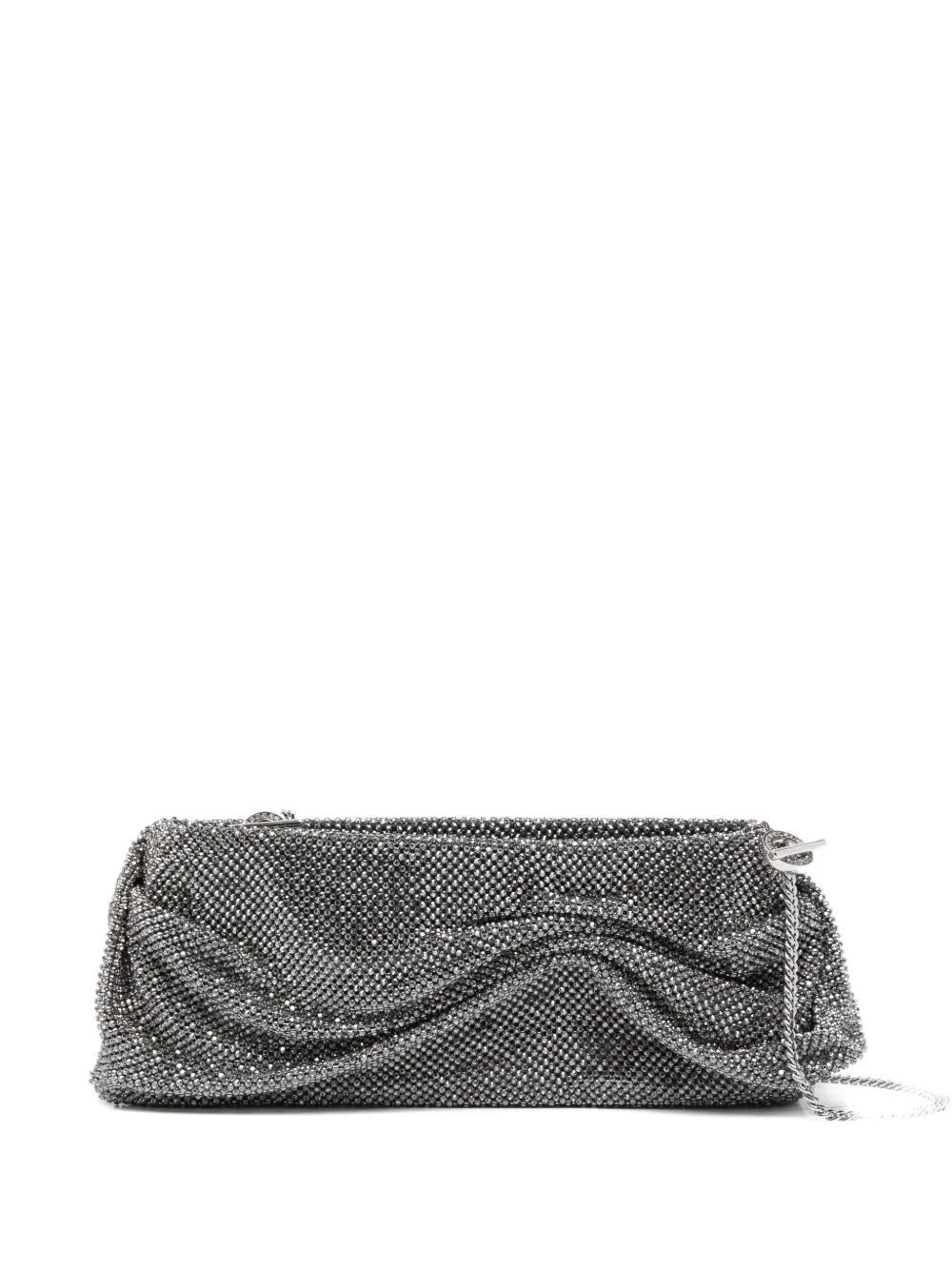 Benedetta Bruzziches Strap-chain Clutch Bag In Gray