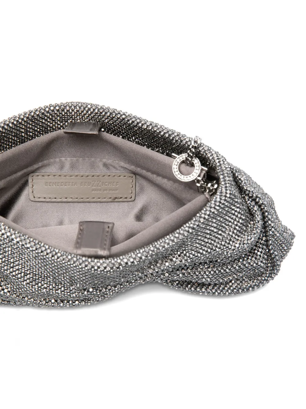 Benedetta Bruzziches Clutch met bandje ketting Grijs