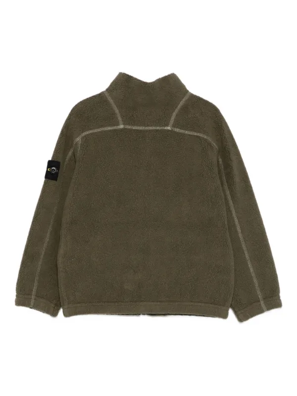 Stone  junior ストーンアイランド　スウェット Stone Island Junior ジップ スウェットシャツ | グリーン | FARFETCH JP