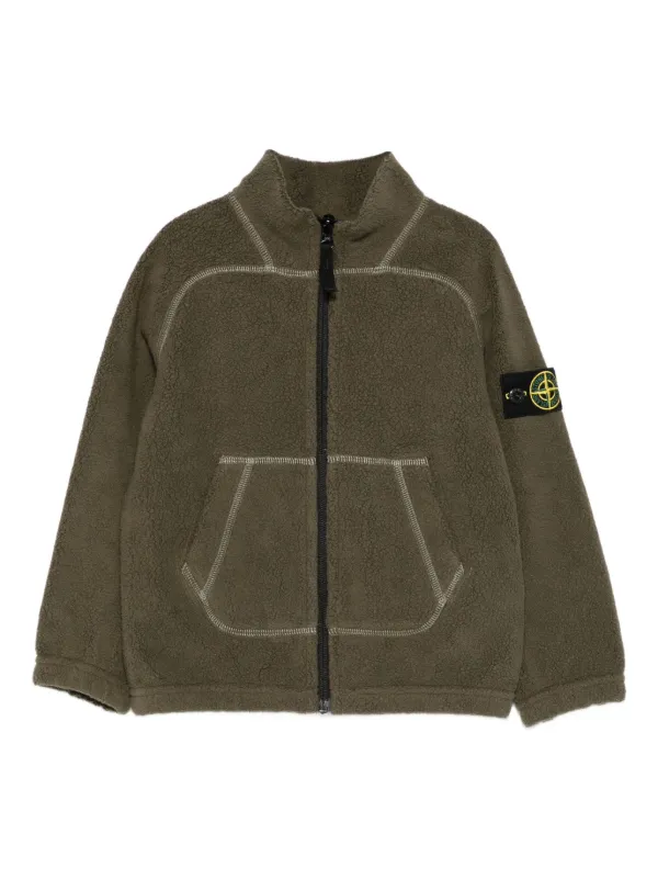 Stone Island Junior ジップ スウェットシャツ | グリーン | FARFETCH JP