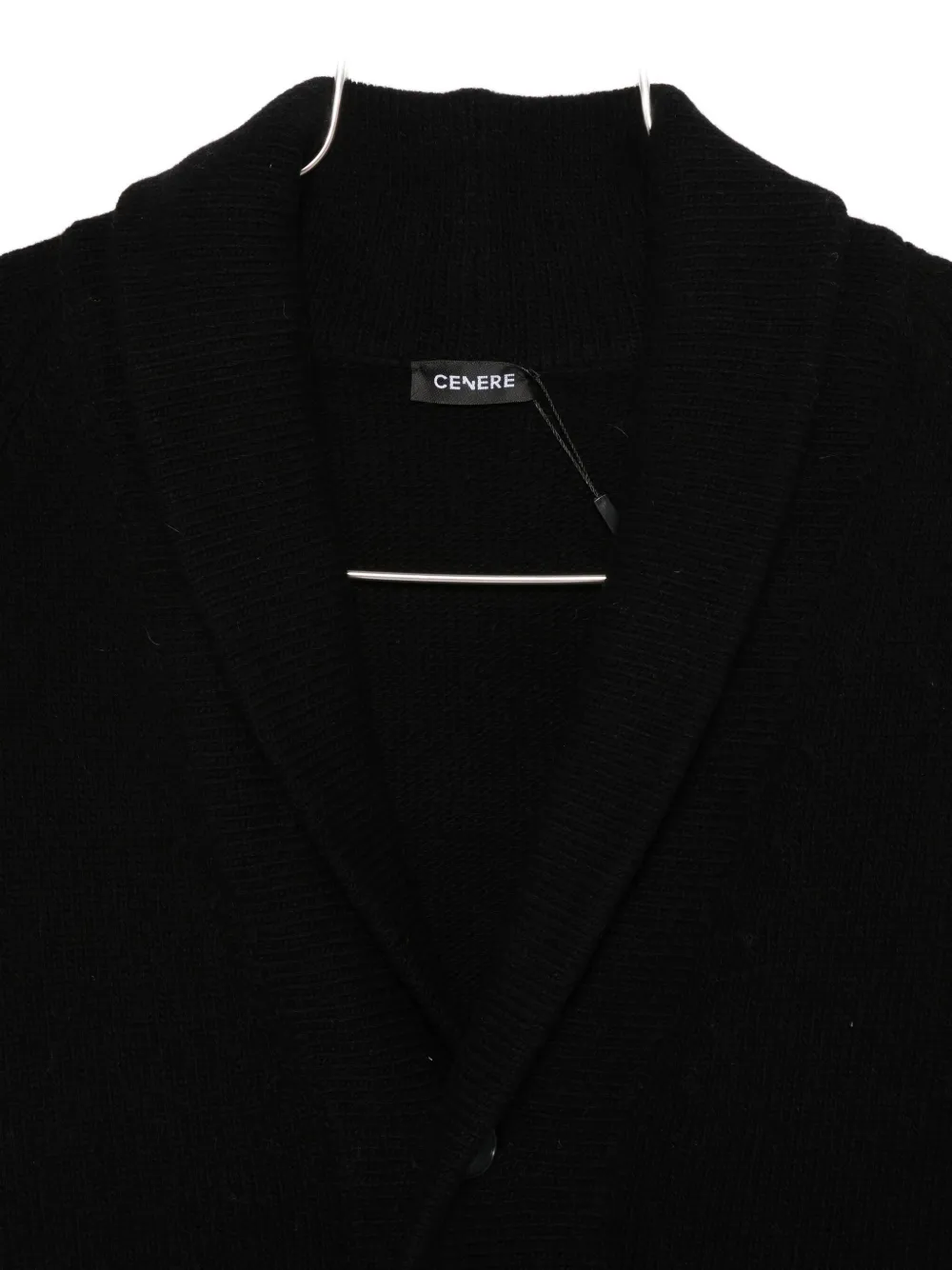 Cenere Shawl-collar Cardigan In Black