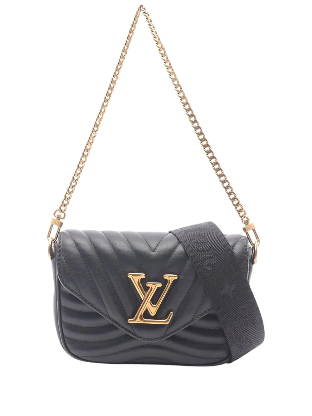 Pre-owned Louis Vuitton 2020 New Wave Multi Pochette Satchel In Black