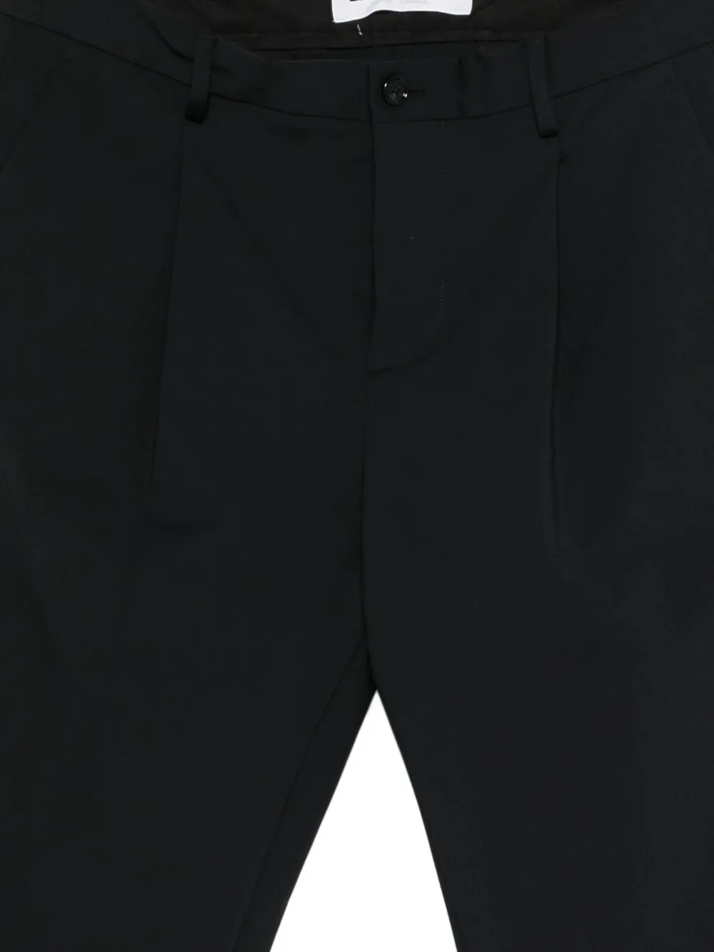 LES HOMMES Broek met logoplakkaat Zwart