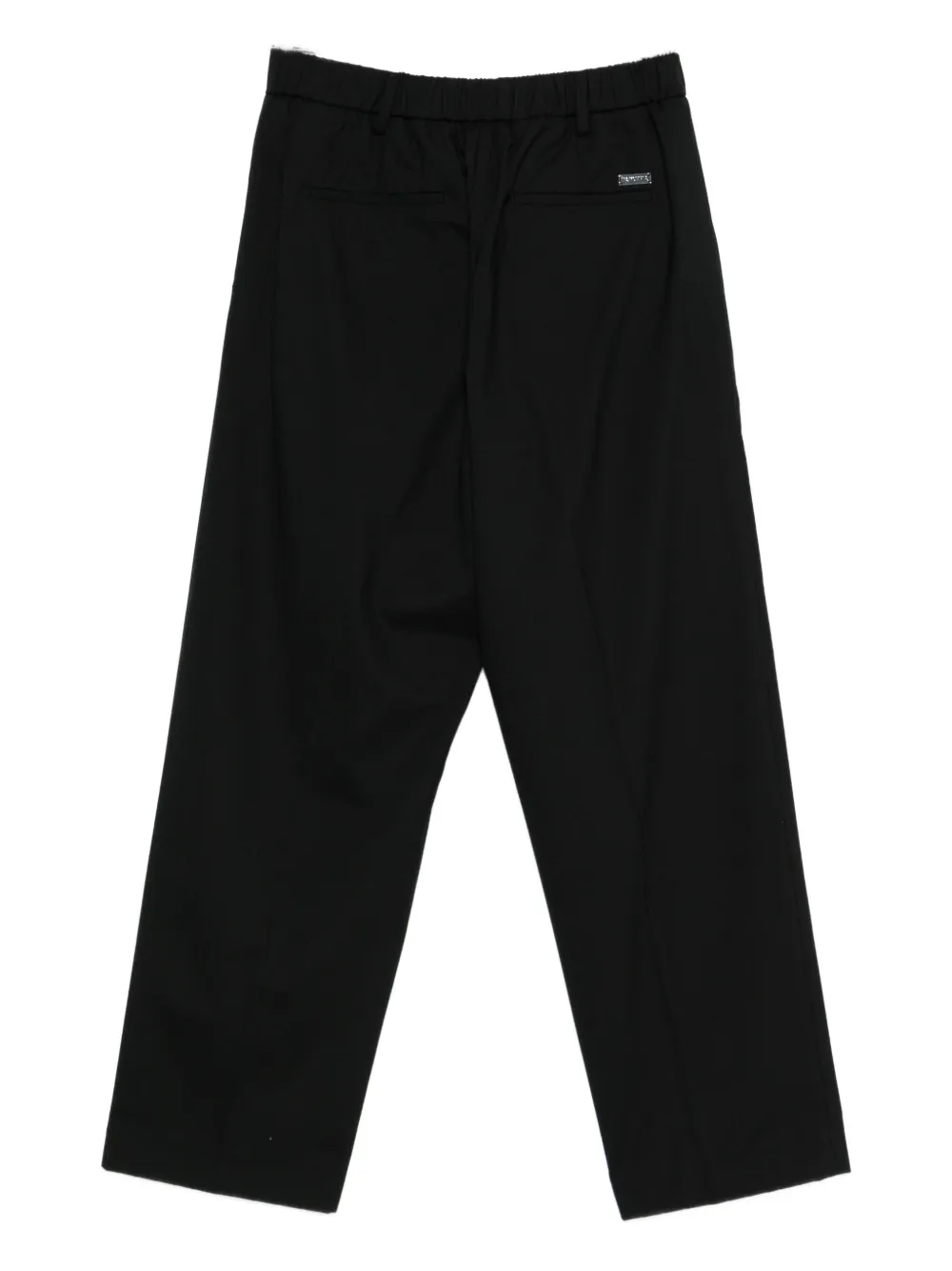 LES HOMMES Broek met logoplakkaat - Zwart