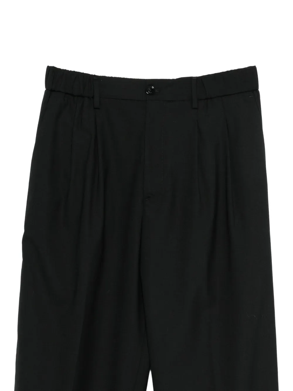 LES HOMMES Broek met logoplakkaat Zwart