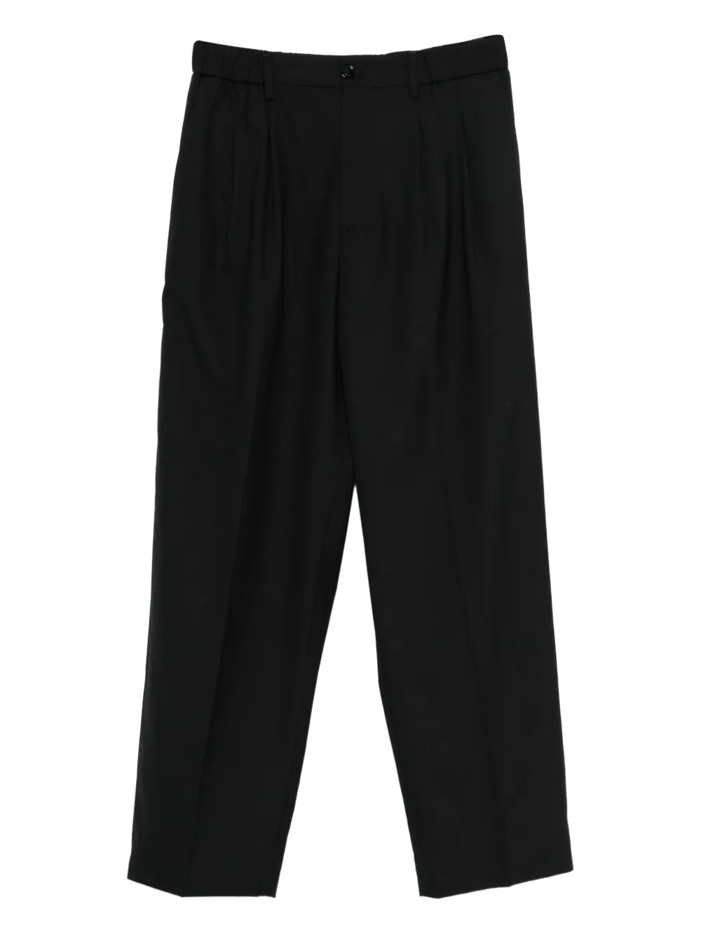 LES HOMMES logo-plaque trousers | Black | Image 1