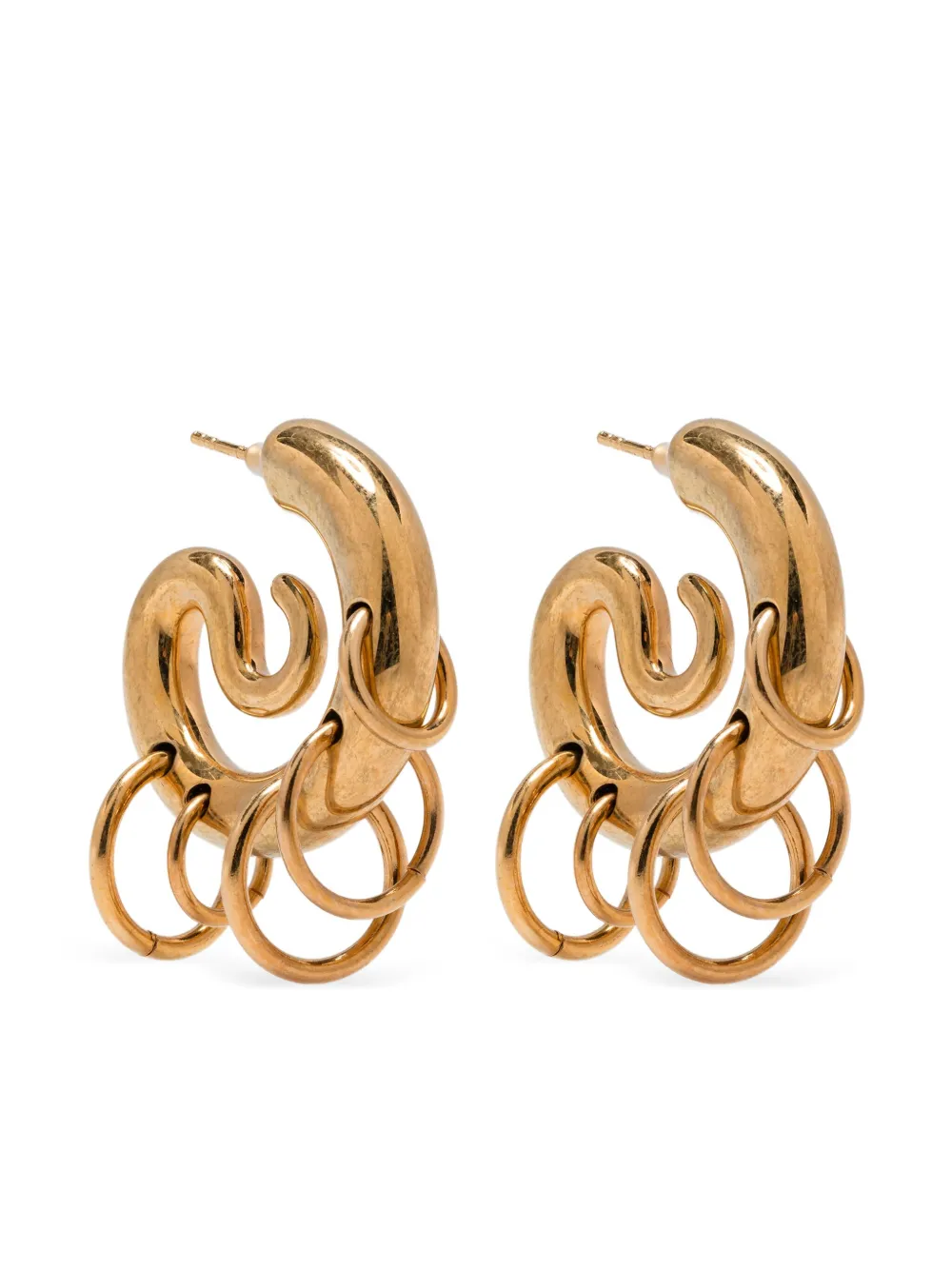 Panconesi aretes con dije de anillo | dorado | Image 1