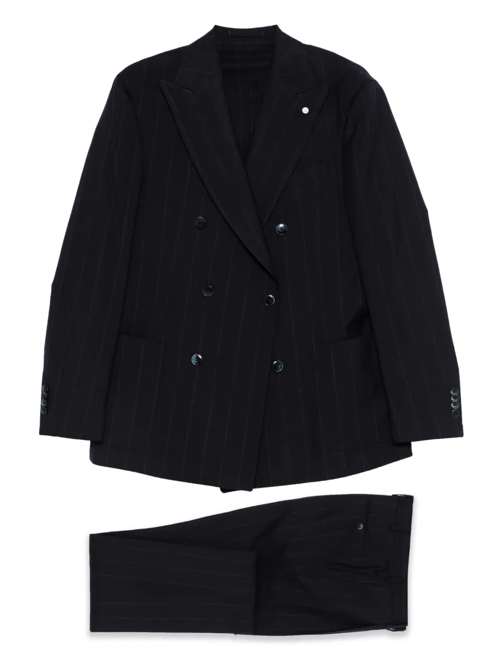 LUIGI BIANCHI MANTOVA Anzug mit Nadelstreifen - Blau