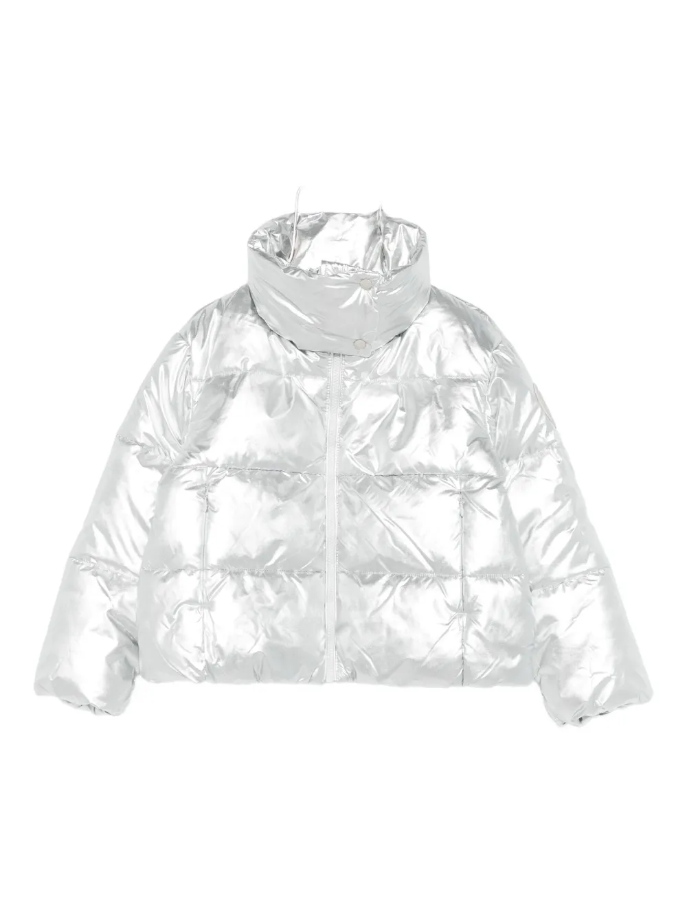 Save The Duck High-neck Padded Jacket In Metallic