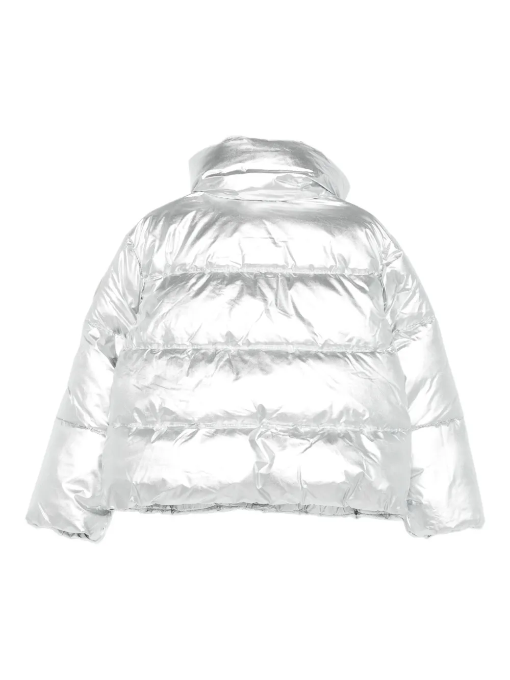 Save The Duck High-neck Padded Jacket In Metallic