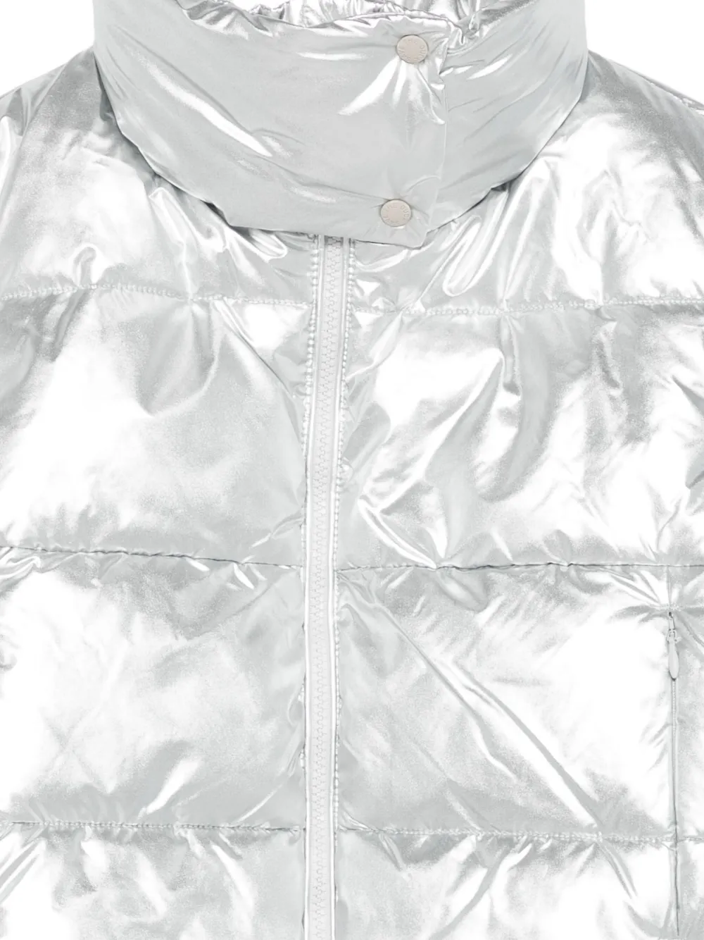 Save The Duck High-neck Padded Jacket In Metallic