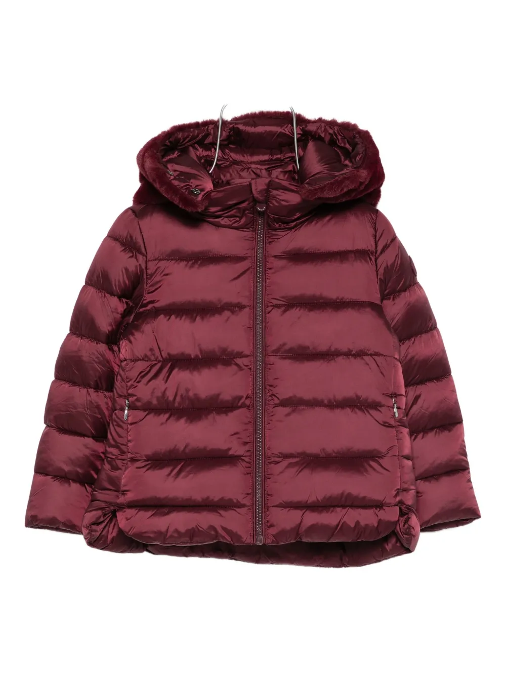 Save The Duck Hooded Padded Jacket In Red