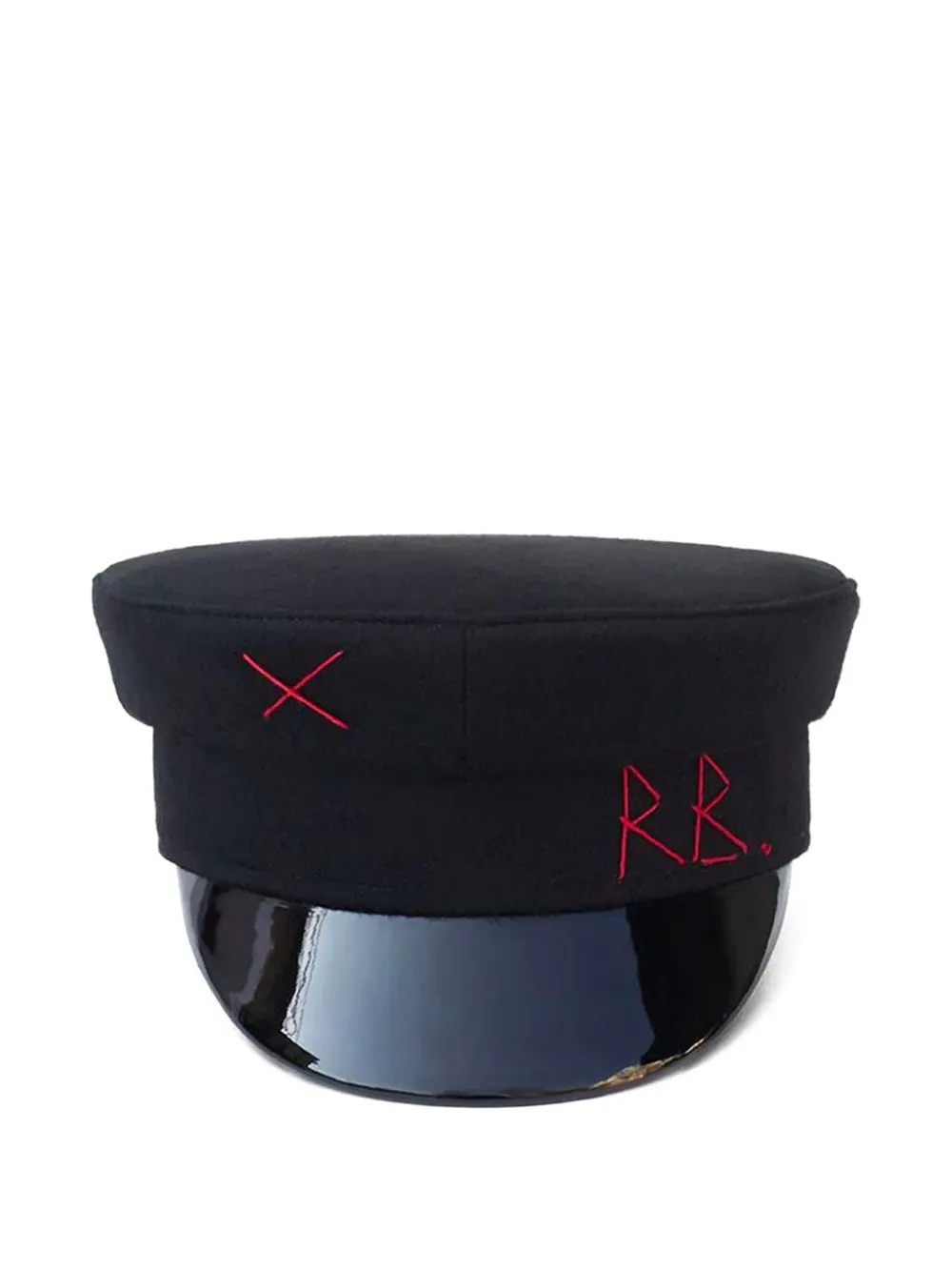Ruslan Baginskiy Embroidery Baker Boy Cap In Black