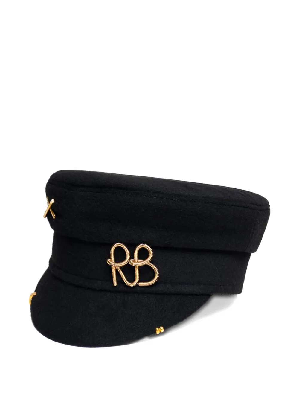 Ruslan Baginskiy Piercing Logo Baker Boy Cap In Black