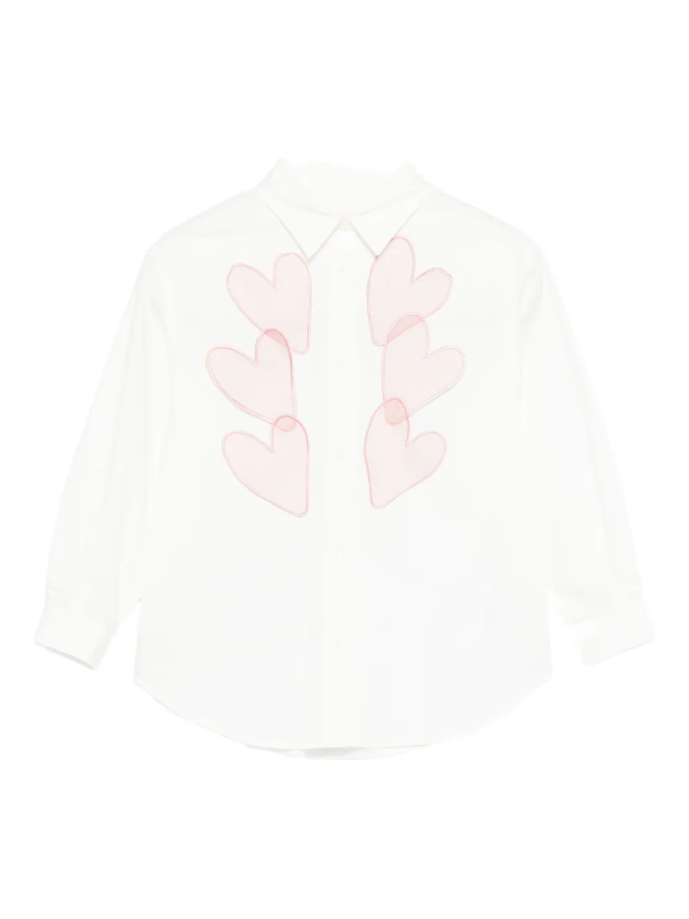 Simonetta Heart-appliqué Shirt In White
