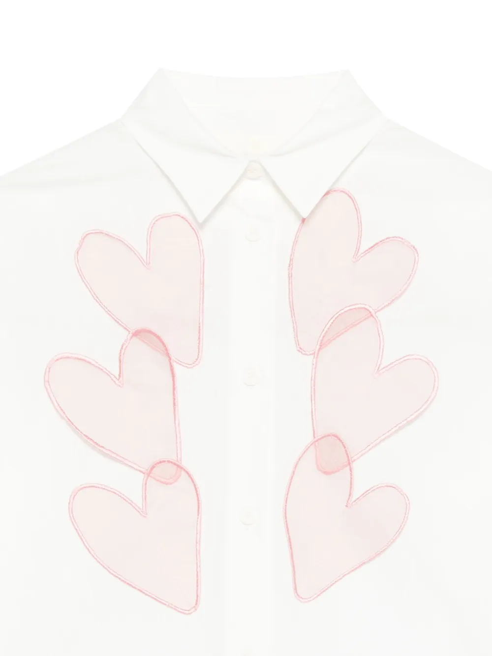 Simonetta Shirt met hart-applicatie Wit