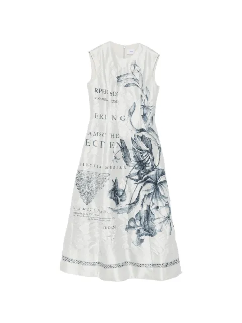ERDEM floral-print sleeveless midi dress