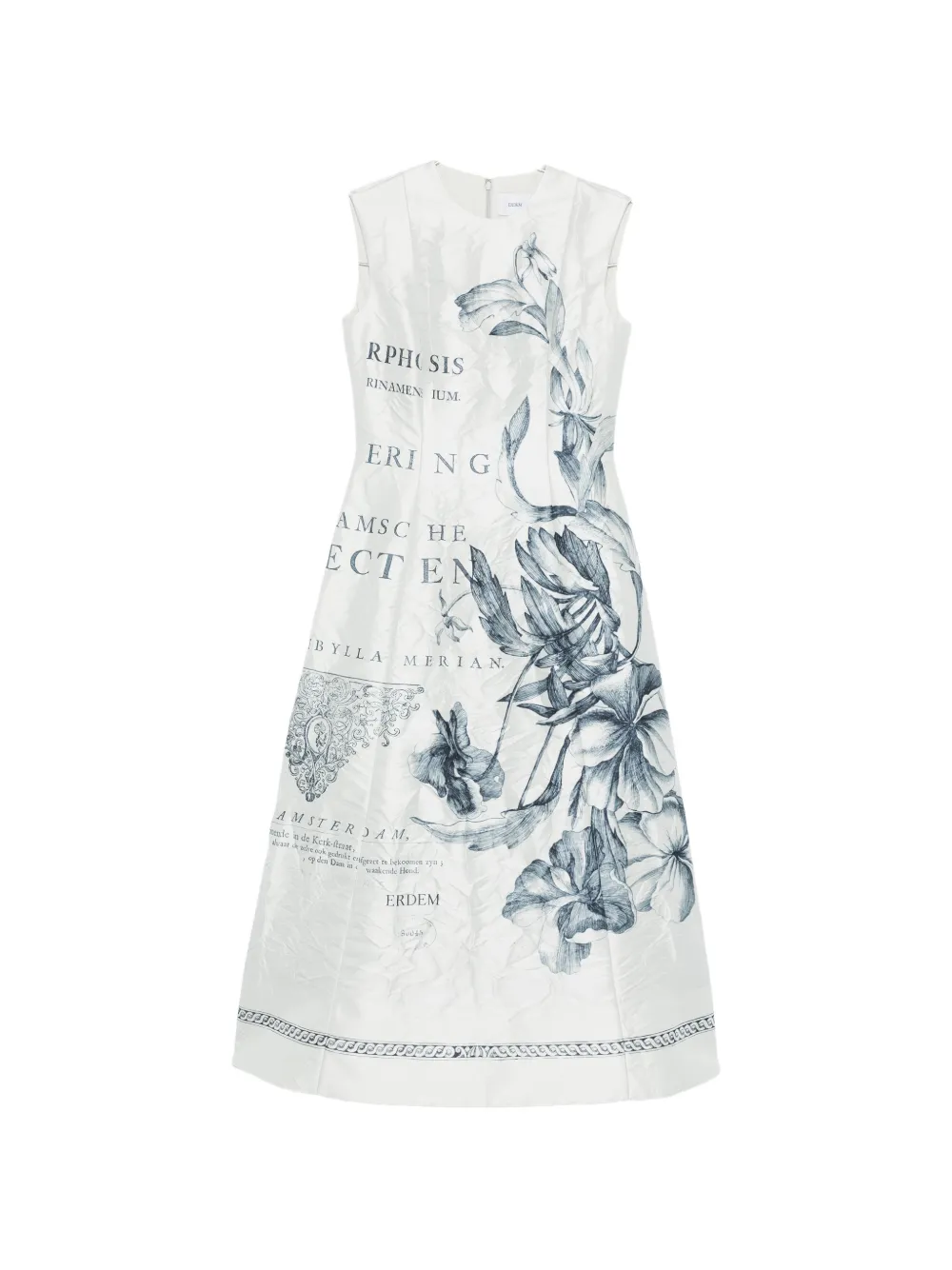 ERDEM floral-print sleeveless midi dress - Bianco