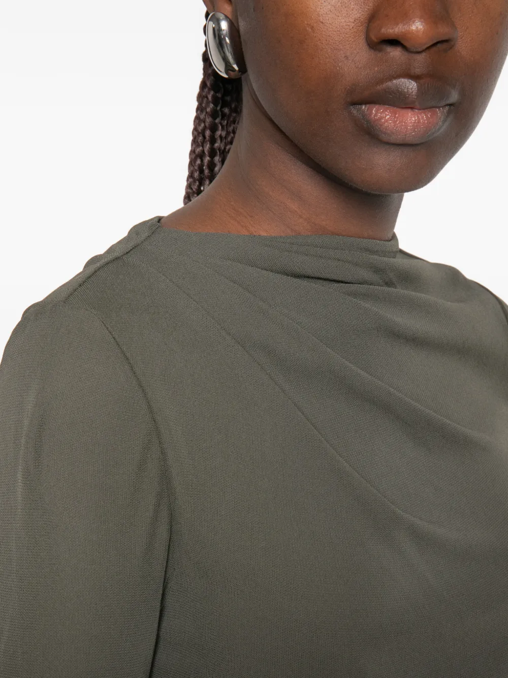 ERDEM Midi-jurk met lange mouwen Groen