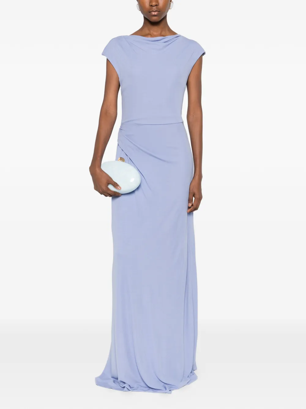 ERDEM zip-up maxi dress - Blauw