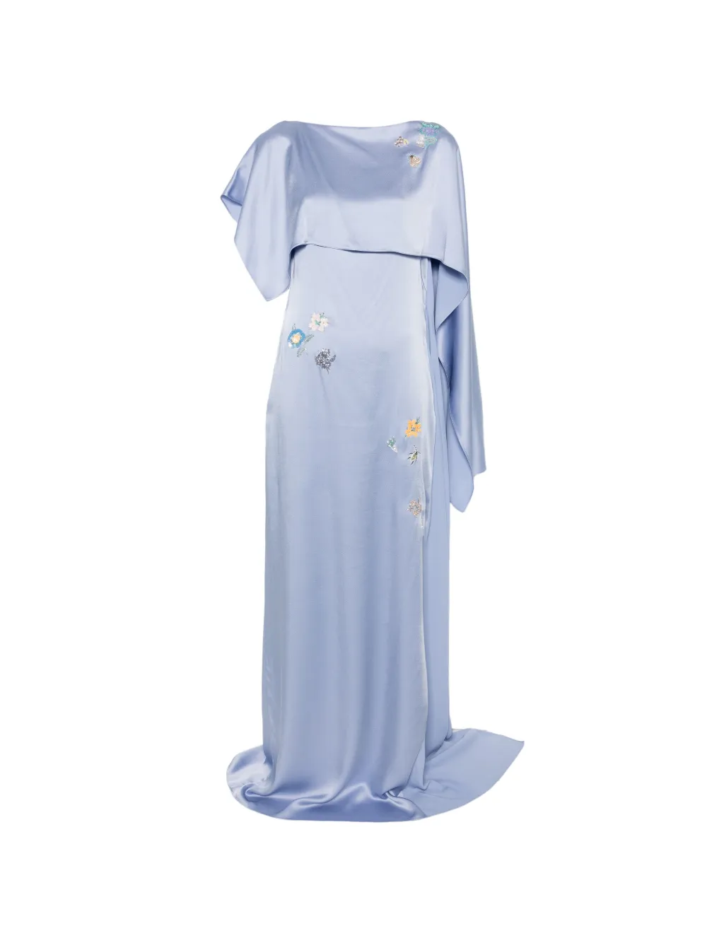 ERDEM draped floral maxi dress - Blu