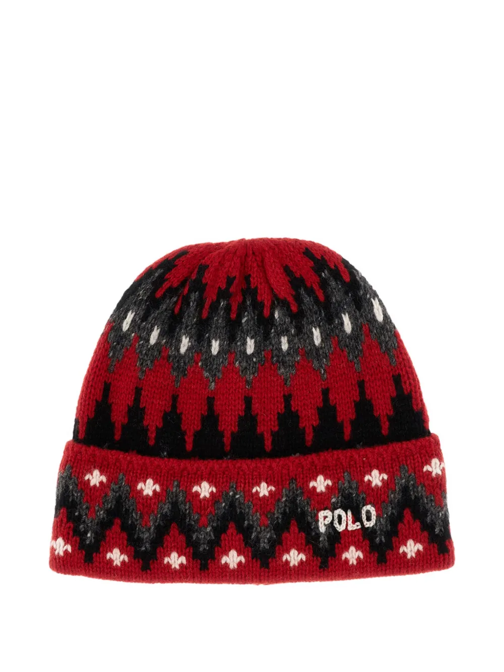 Polo Ralph Lauren Patterned-intarsia Beanie Hat In Multi