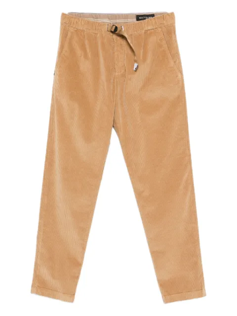White Sand corduroy drawstring-waist trousers