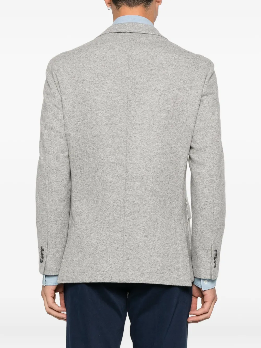 Hugo Boss Flap-pocket Blazer In Gray