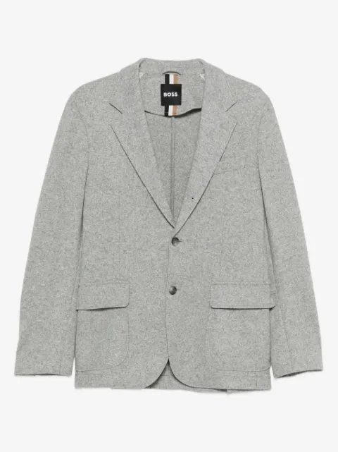 BOSS blazer con bolsillo y solapa