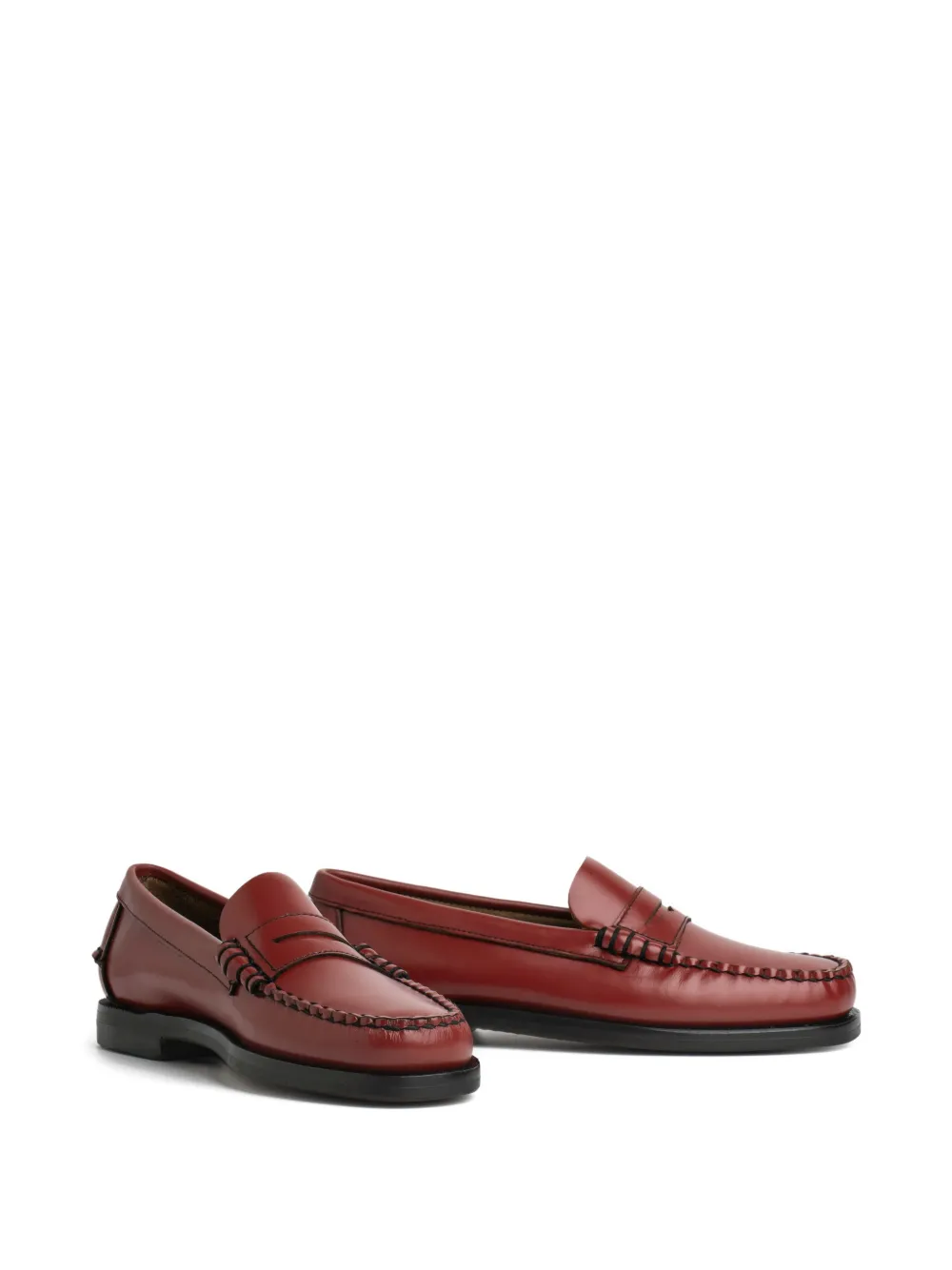 Sebago Loafers met stiksel Rood