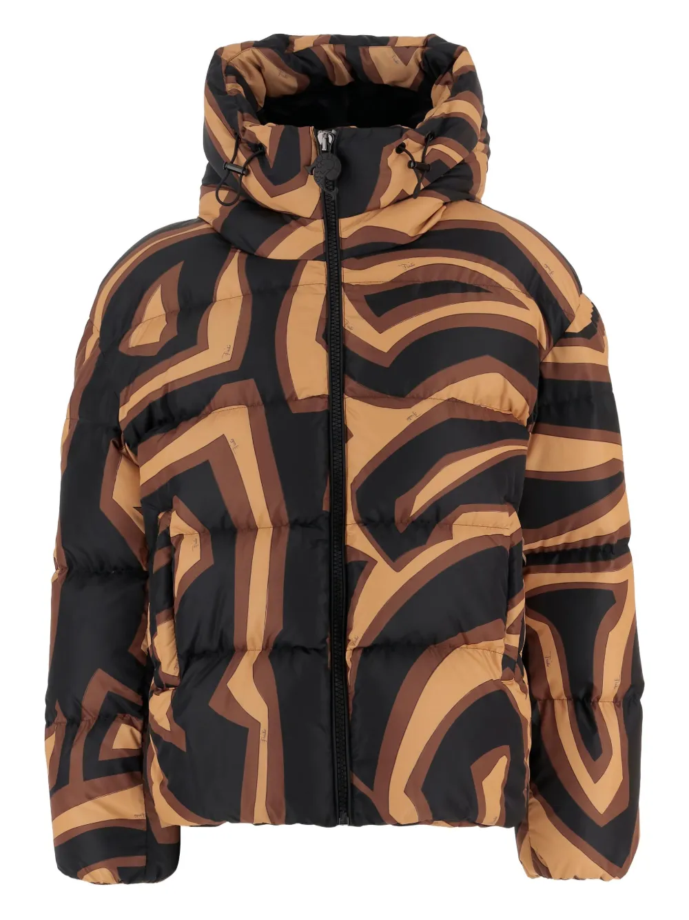Pucci Padded Jacket With Abstract Print In Black