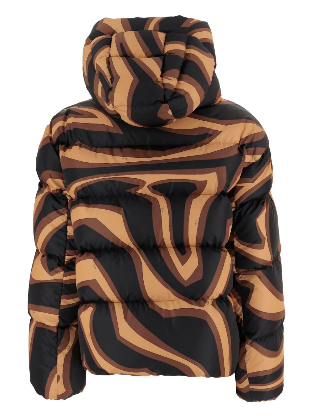 Pucci Padded Jacket With Abstract Print In Black