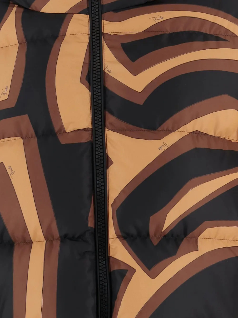Pucci Padded Jacket With Abstract Print In Black
