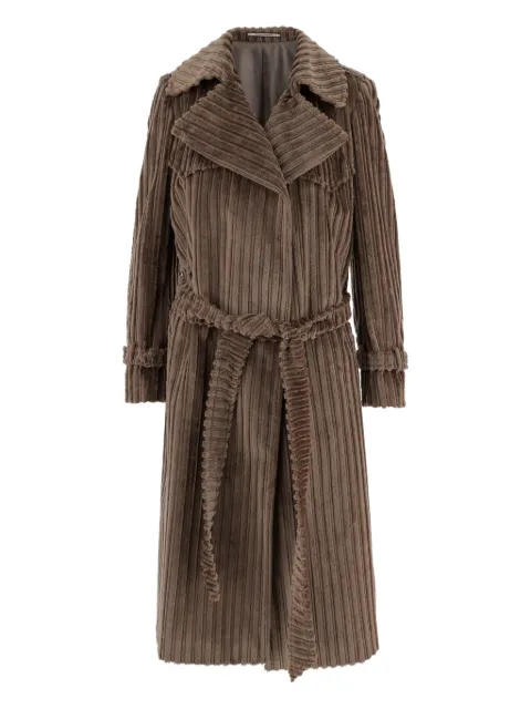 Tagliatore manteau en velours côtelé à taille ceinturée