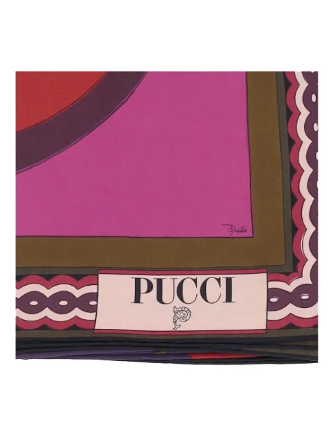 PUCCI mascada de seda con estampado gráfico