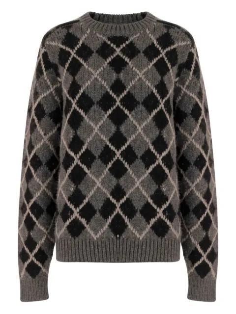 KHAITE geometric-pattern sweater