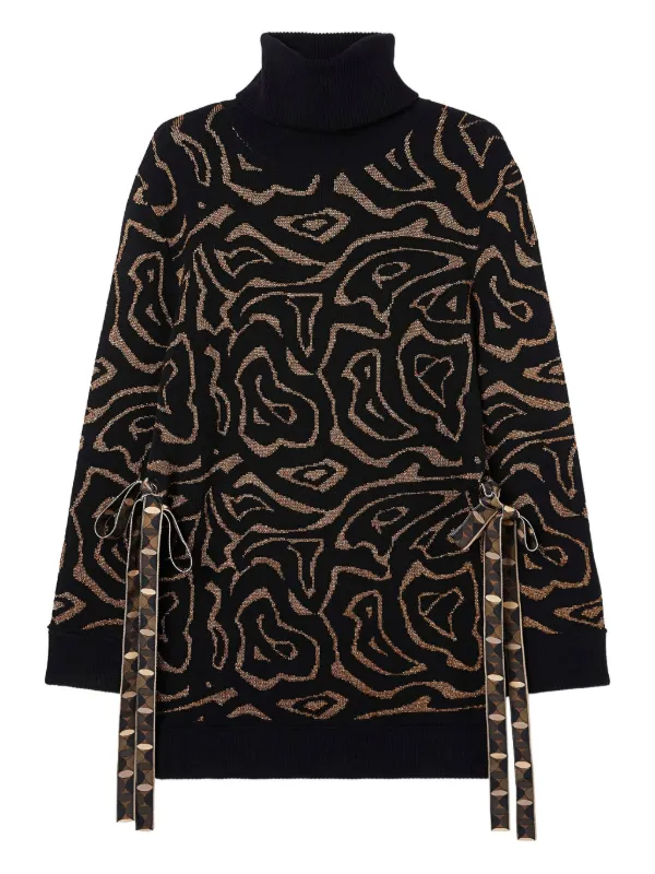 Pucci Labirinto Print Oversized Sweater in Black